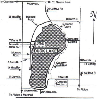 Map to Duck lake